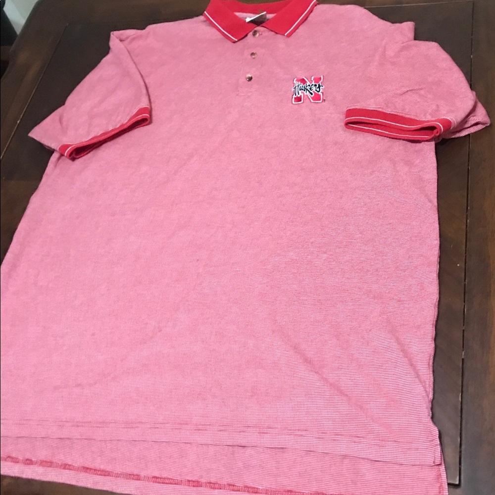 XL Vintage Mens Nebraska Cornhuskers Red POLO
